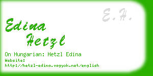 edina hetzl business card